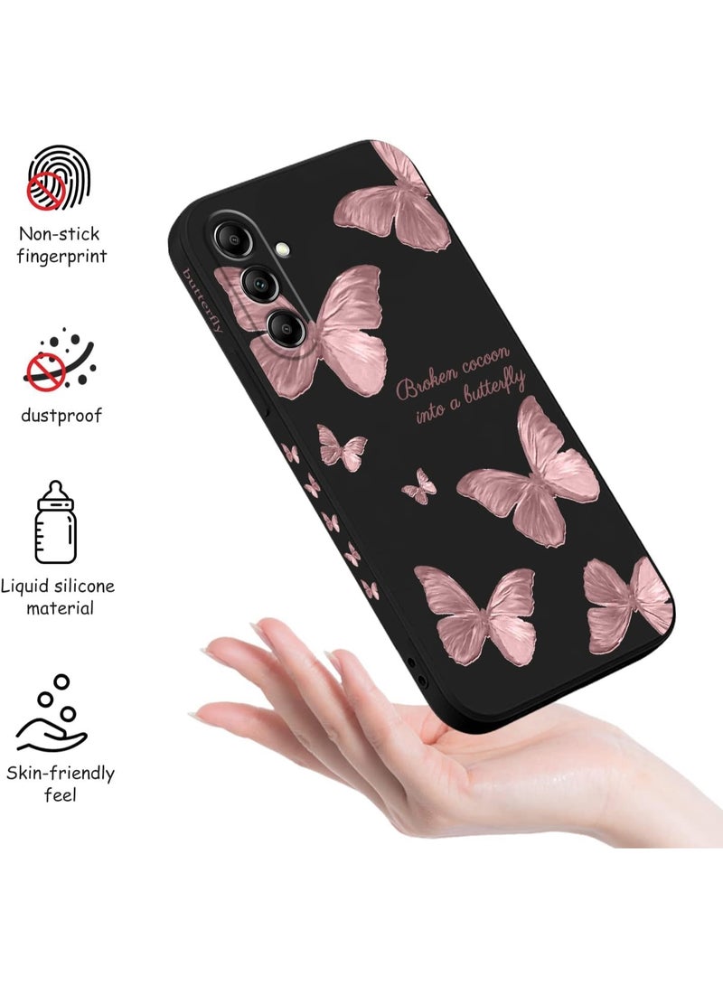 Red Butterfly Soft TPU Case For Samsung Galaxy A26 | A17  5G/4G  Shockproof Silicone Cover (Black, Samsung Galaxy A26 | A17  5G/4G) - Image 3